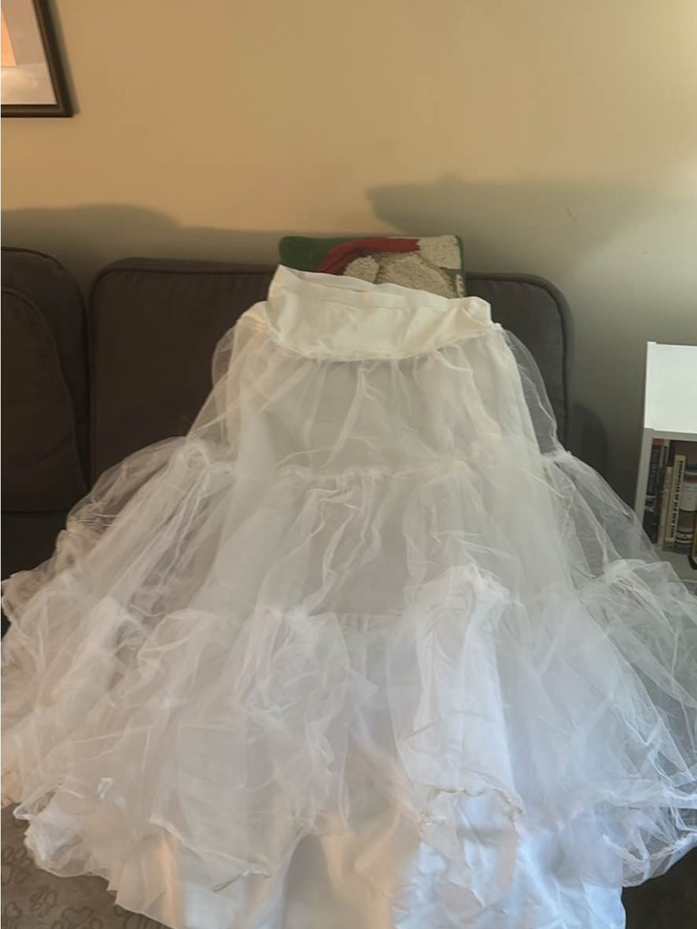 David's Bridal White Bridal Ball Gown Skirt